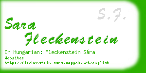 sara fleckenstein business card